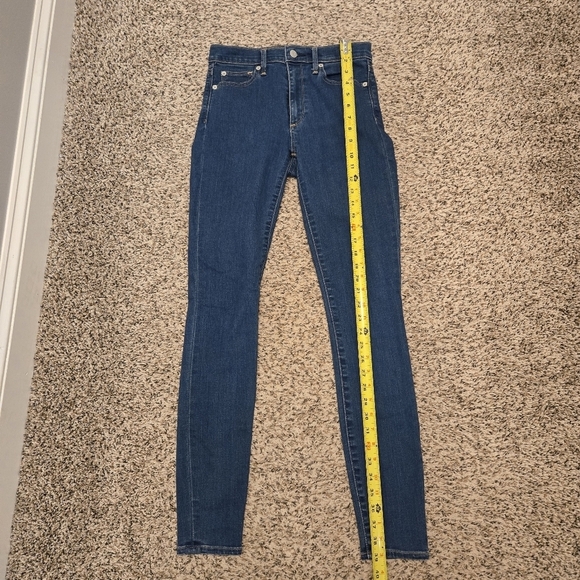 GAP Mid Rise Size 26R Straight Leg Jeans Dark Wash With Flex Waist - Picture 11 of 16